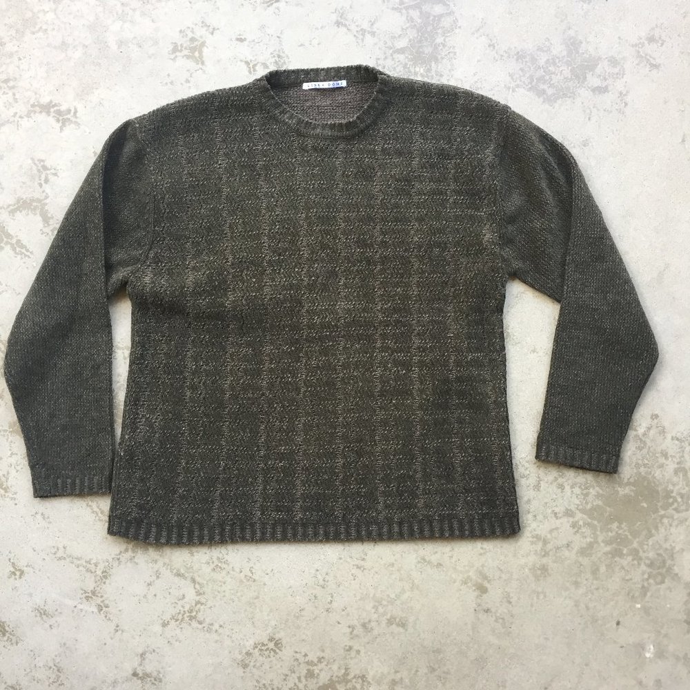 Olive Chenille Crew Neck Sweater  NWOT